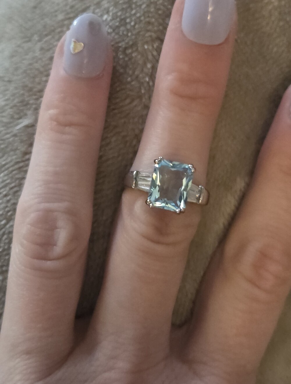 Blue Topaz Silver Ring